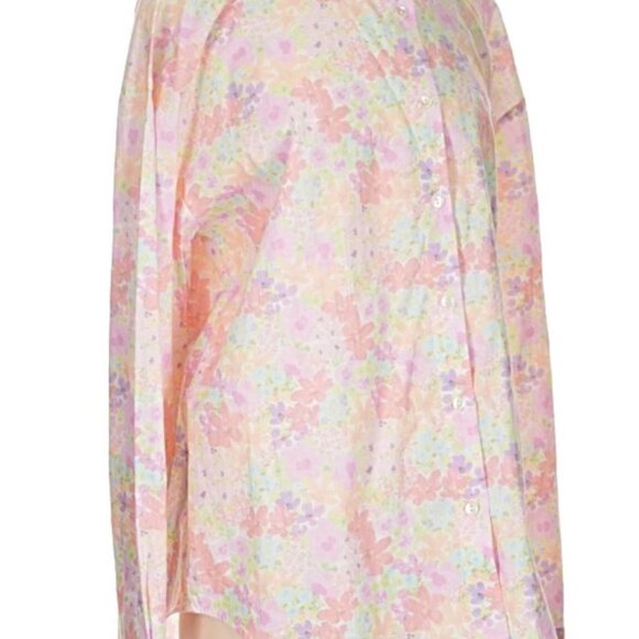 NWT For Love & Lemons Kennedy Floral Poplin Oversized Button Down Sz Small $138 - Picture 8 of 14
